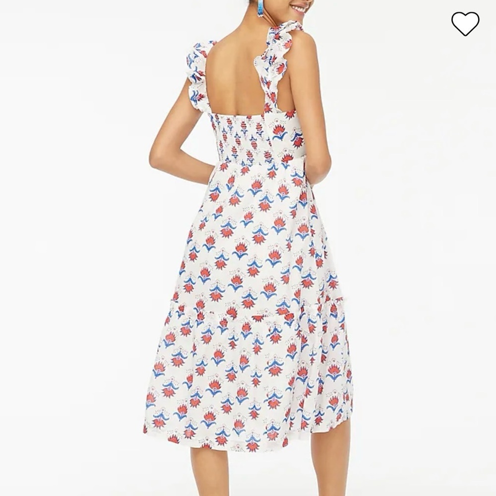 100% Cotton J Crew Square Neck Midi Dress - image 5